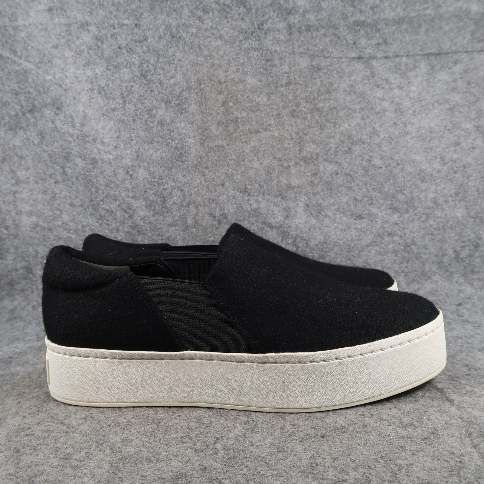 Vince Shoes Womens 9 Fashion Sneaker Wool Slip On Warren Platform Black Casual